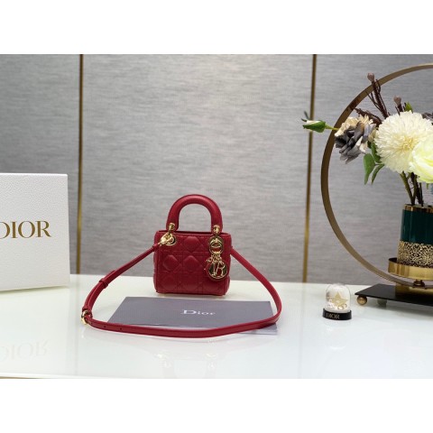 디올 Lady Dior 마이크로 백 / 레드 [매장가540만원대]