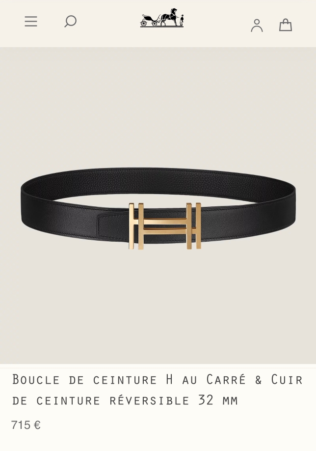 에르메스 Hermes H AU CARRE 양면 토고 벨트 32mm 리버시블 벨트 / 2컬러 [매장가 173만원대]