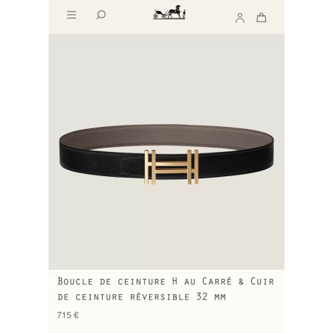 에르메스 Hermes H AU CARRE 양면 토고 벨트 32mm 리버시블 벨트 / 2컬러 [매장가 173만원대]