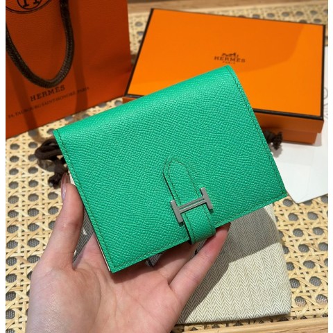 [하이엔드급] Hermes 에르메스 베안 컴팩트 지갑 Bearn Compact Wallet / OZ 그린 엡솜 은장