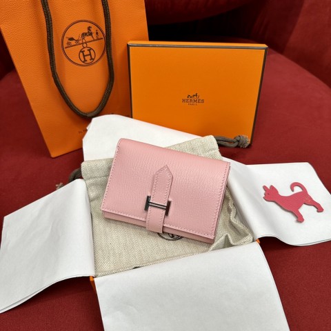 [하이엔드급] 에르메스 베안 트라이폴드 지갑 Hermes Bearn Wallet / 3Q 로즈사쿠라 체버 은장 [매장가390만원대]